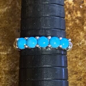 Sterling Silver and Sleeping Beauty Band/Ring Size 9 by NF